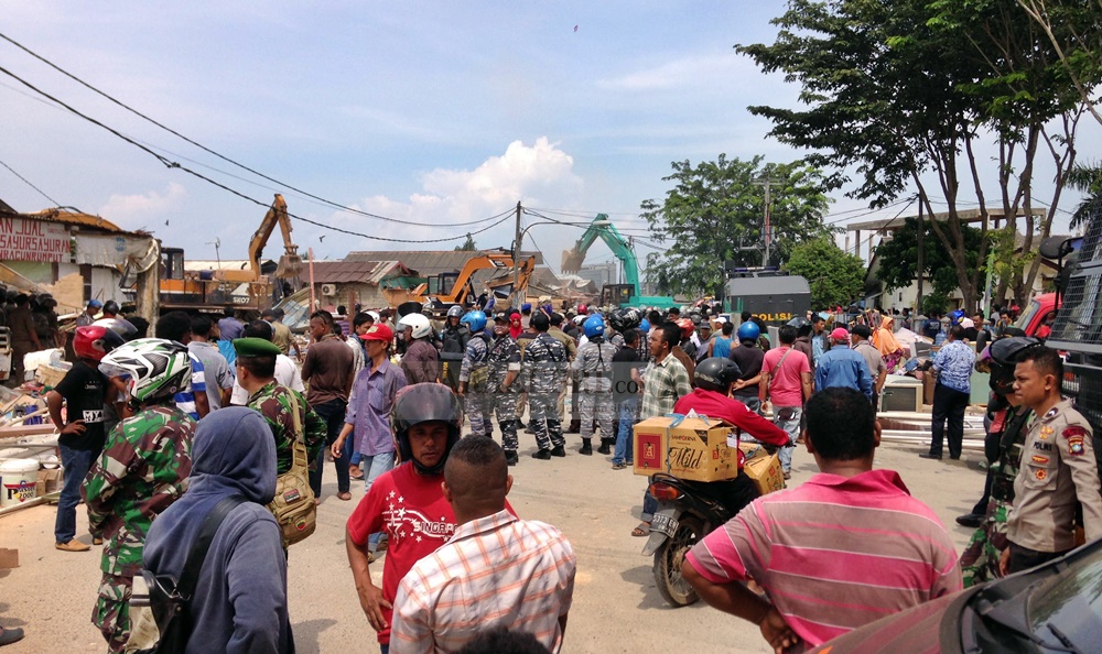 Bangunan Ruli di Bukit Timur Tanjunguma ditertibkan tim terpadu