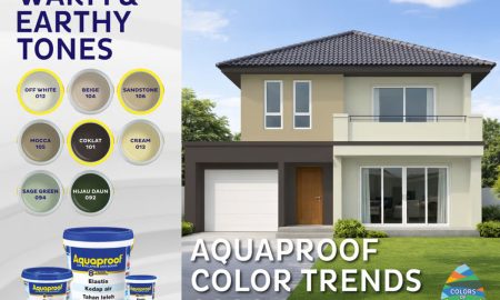Tren Warna Cat Rumah 2026, Aquaproof Warm & Earthy Tones. (Sumber: VRITIMES.com)