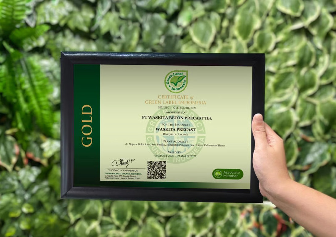 Ramah Lingkungan, Gedung-gedung di IKN Gunakan Beton Bersertifikasi Green Label dari Batching Plant WSBP Sepaku. Sumber : vritimes.com