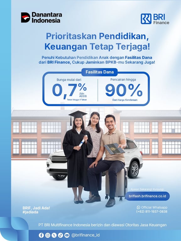 Prioritaskan Pendidikan Tanpa Tekanan Finansial, Ini Solusi dari BRI Finance (Sumber: VRITIMES.com)