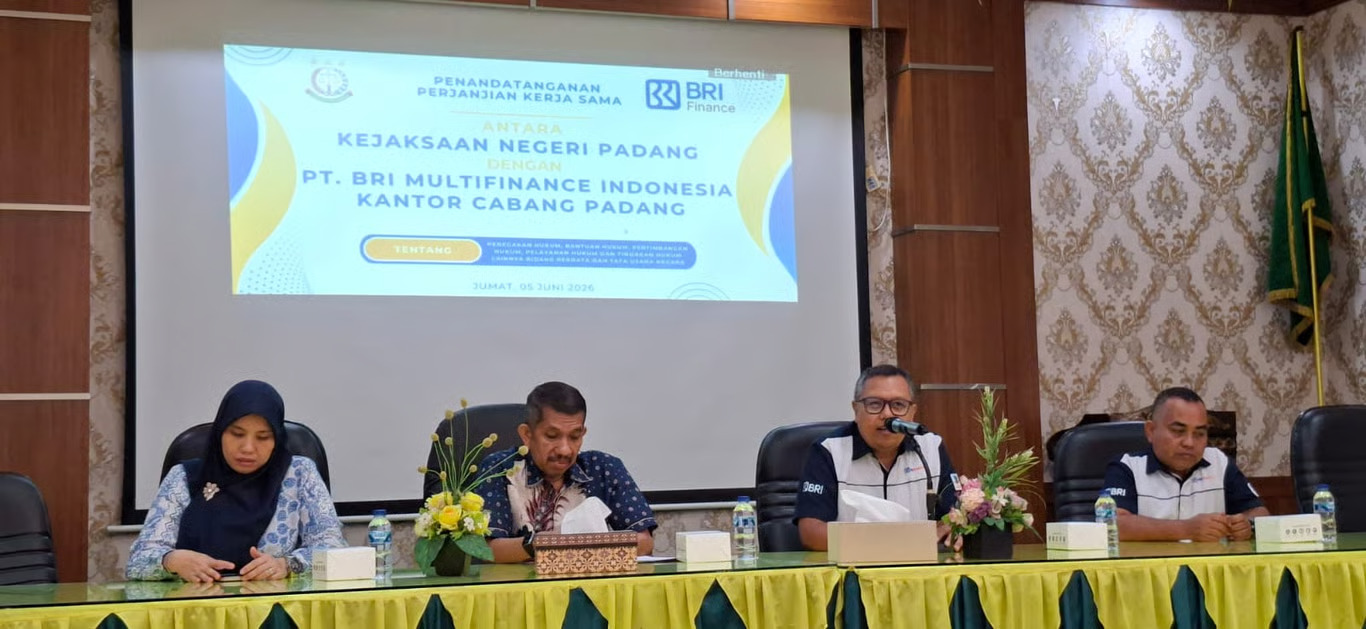 Dukung Tata Kelola Bisnis yang Sehat, BRI Finance Jalin Kerja Sama Strategis dengan Kejaksaan Negeri Padang. sumber : vritimes.com