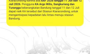 Asia Afrika Festival 2026 Digelar Akhir Pekan di Kota Bandung, KAI Daop 2 Bandung Imbau Pelanggan Datang ke Stasiun Lebih Awal. sumber: vritimes.com