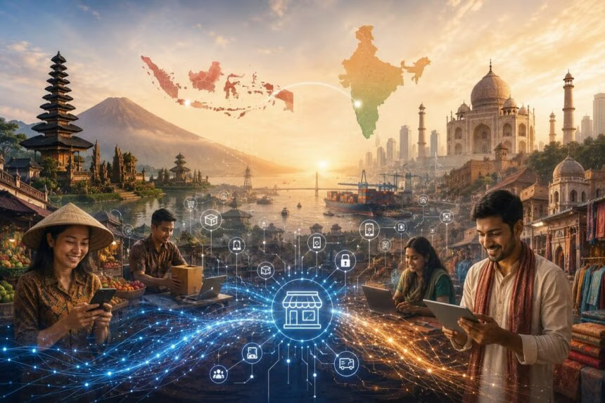 Dua Demokrasi, Satu Ruang Digital Bersama Makna Kunjungan Modi ke Jakarta bagi Pedagang Kecil dan Konsumen Indonesia. SUMBER : VRITIMES.COM