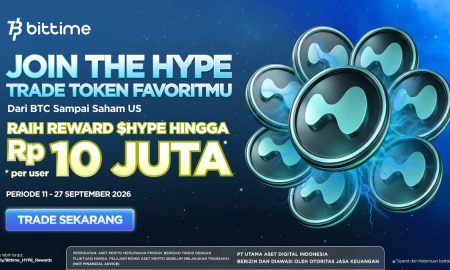 Pasar Crypto Semakin Dinamis, Bittime Hadirkan Program Berhadiah HYPE hingga Sepuluh Juta Rupiah. sumber : vritimes.com