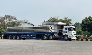 Proyek Siring Pengaman Sungai di Kalimantan Selatan Gunakan CCSP Waskita Beton Precast. SUMBER : VRITIMES.COM