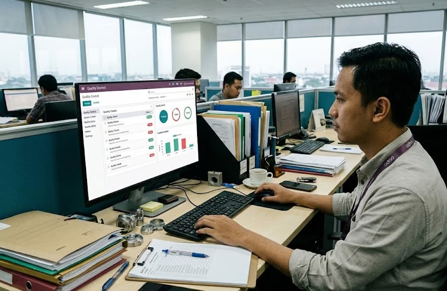 Quality Control Odoo Tolak Produk Cacat Sebelum Sampai ke Pelanggan. SUMBER : VRITIMES.COM