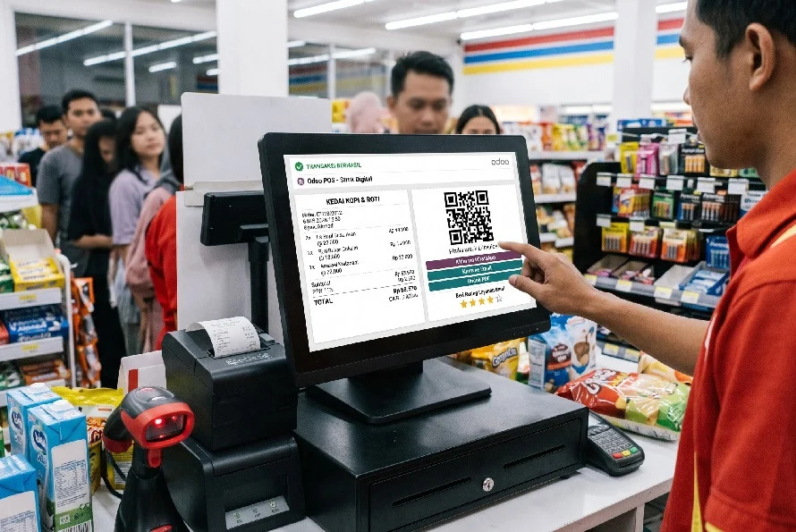 Struk Digital Odoo POS Kurangi Kertas, Kumpulkan Data Pelanggan. SUMBER : VRITIMES.COM